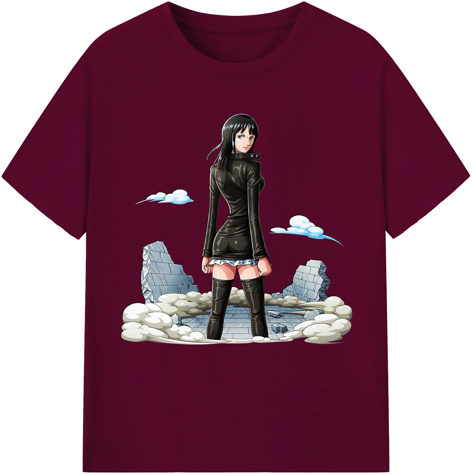 ワンピース ニコ・ロビン ONE PIECE Nico Robin レディースカジュアルプリントTシャツ（綿100％）